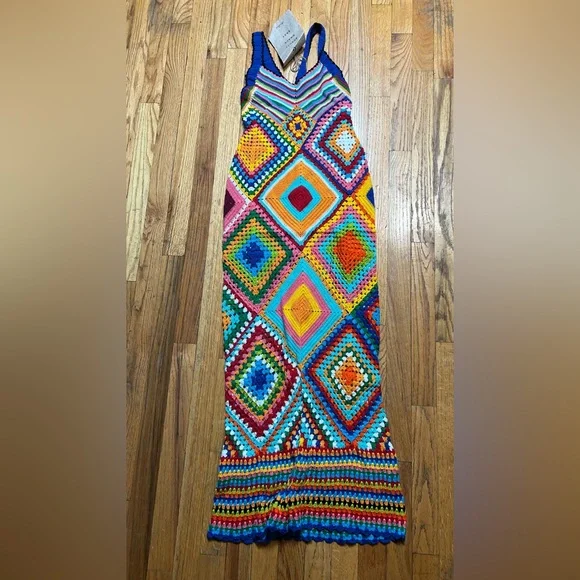 Alix Pinho Crochet Patchwork Skirt - Picture 2 of 6